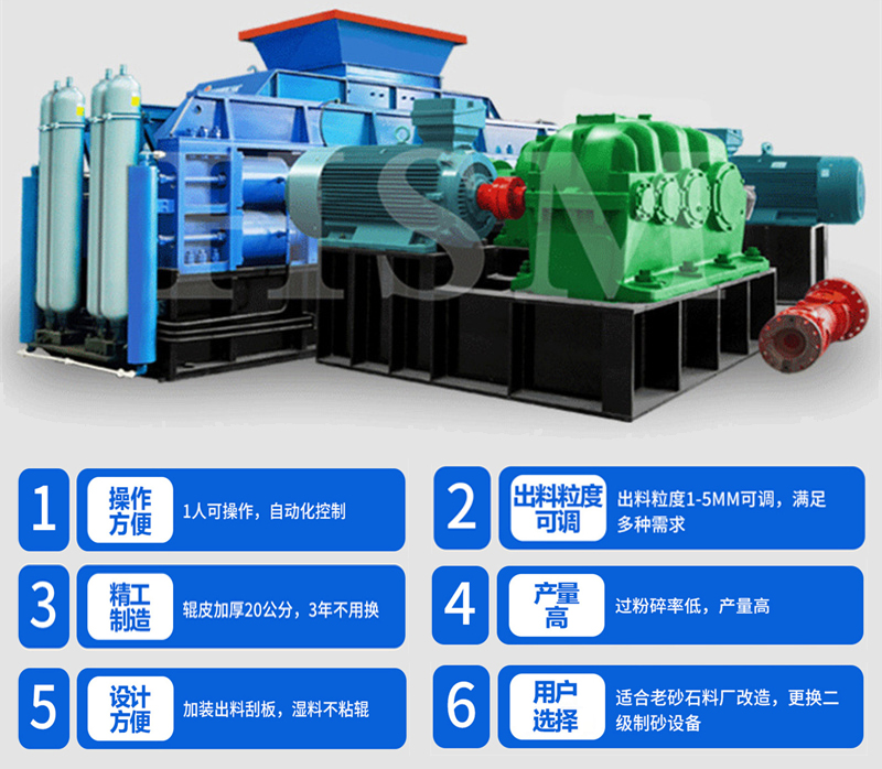 液壓對輥式破碎機如何實現(xiàn)粒度自由調(diào)節(jié)？